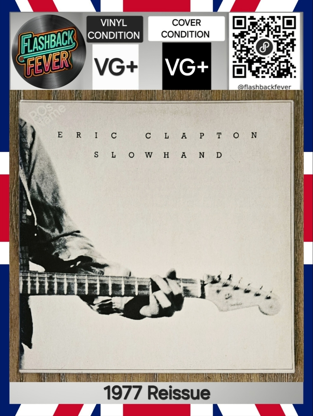ERIC CLAPTON•Slowhand•1977 US (#RS-1-3030) Richmond Pressing,  Reissue